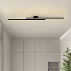 Modern LED Semi Flush Mount Ceiling Light, Aluminum, Dimmable, Black White