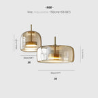 Modern Glass Pendant Light, LED Hanging Ceiling Lamp, Warm Kitchen Island