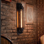 Vintage Industrial LED Wall Sconce Black Iron Linear E27 Porch Bedroom