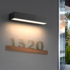 Exterior Porch Light Fixture Modern Waterproof LED Rectangular Hardwired
