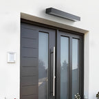Exterior Porch Light Fixture Modern Waterproof LED Rectangular Hardwired