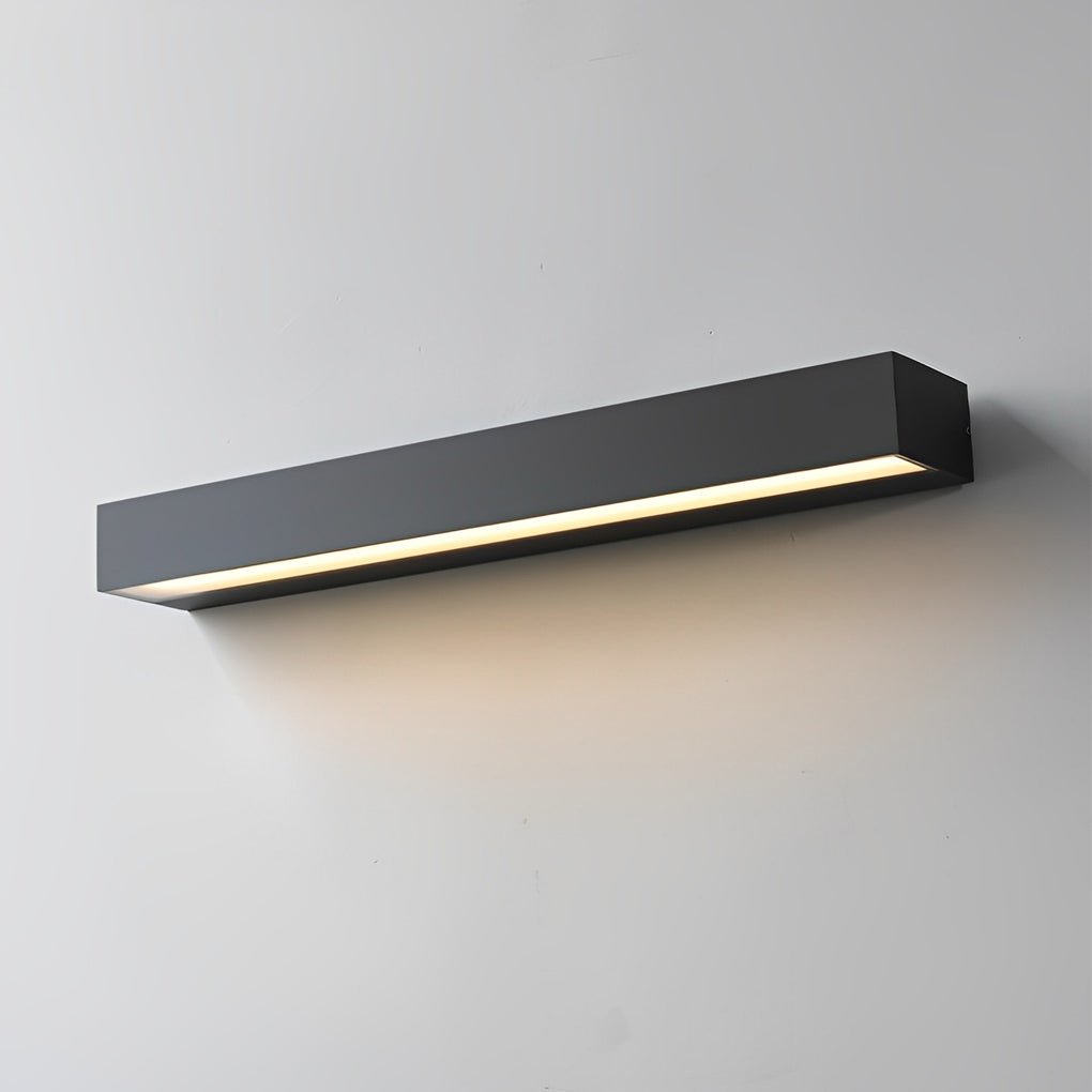 Exterior Porch Light Fixture Modern Waterproof LED Rectangular Hardwired