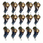 Peacock Outdoor Wall Light Retro European Aluminum Waterproof Hardwired — Black Bronze Sets