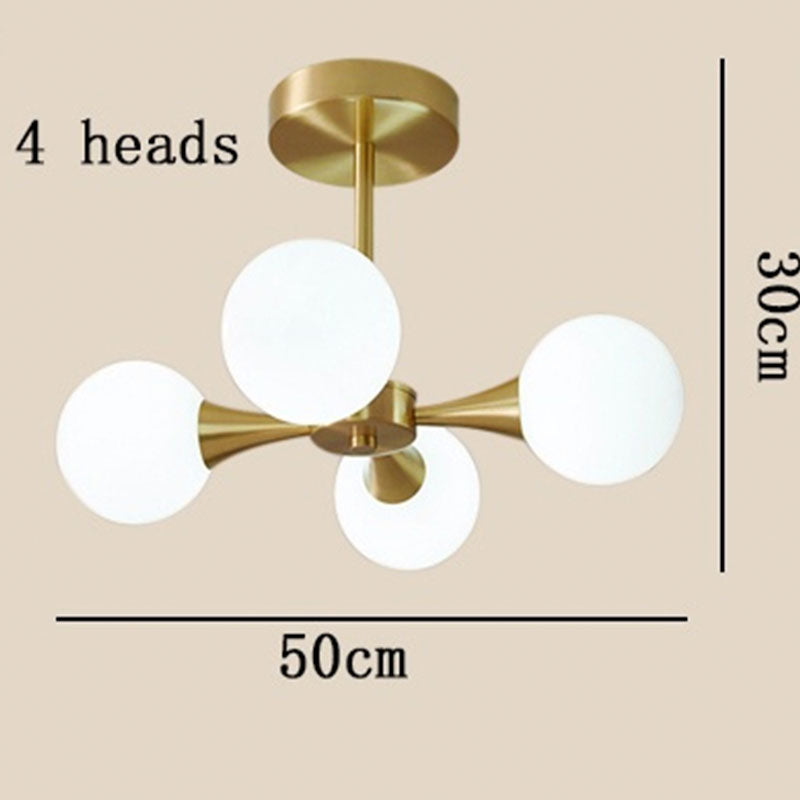 Valentina  Contemporary  Flush Mount Ceiling  Light, Glass Bubble