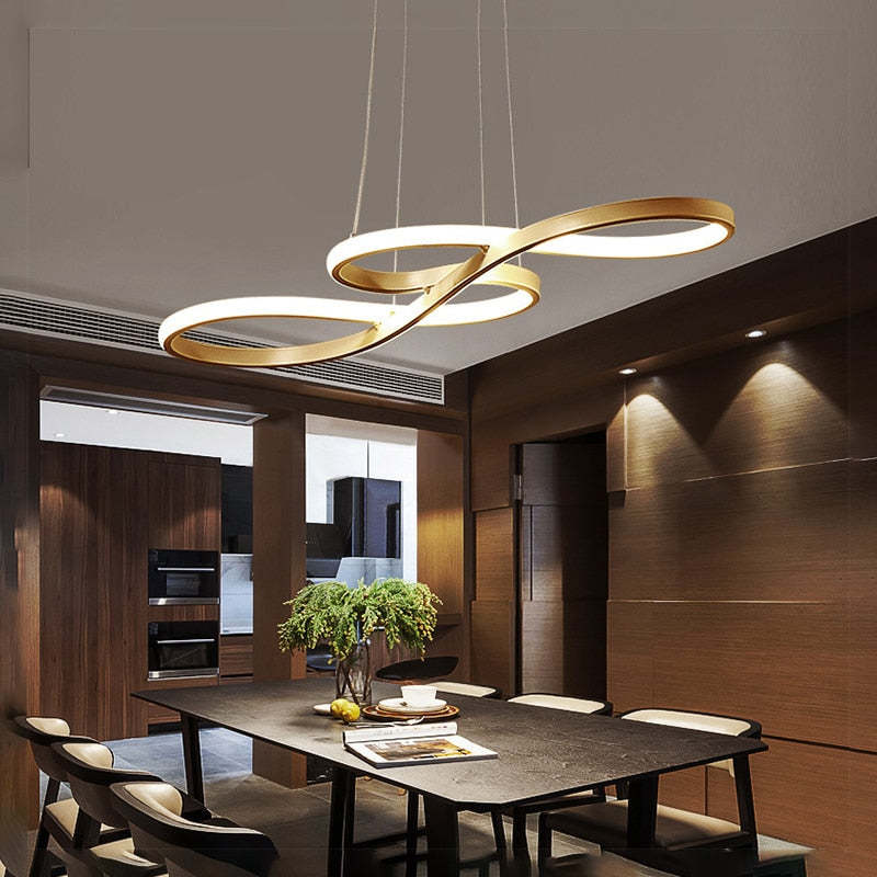 Durell Musical Note Pendant Light, Black & Gold
