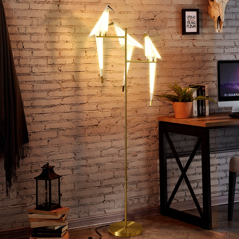 Clifford Nordic Bird Table /Floor Lamp, Gold, 1/2/3 Light