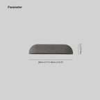 Ray Modern Minimalist Semi-Elliptical Metal and Stone Outdoor Wall Lamp, Black and White