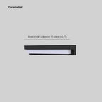 Ray Minimalist Black Solar-Powered Linear Outdoor Wall Lamp