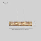 Kristy Rectangular Luxury Crystal Chandelier, 2 Colour
