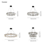 Arisha Minimalist Ring Metal Pendant Light,Black/Gold