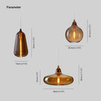 June Amber Glass Pendant Light