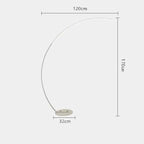 Mira Modern Arc LED Floor Lamp, Black/White, Metal/Silicon
