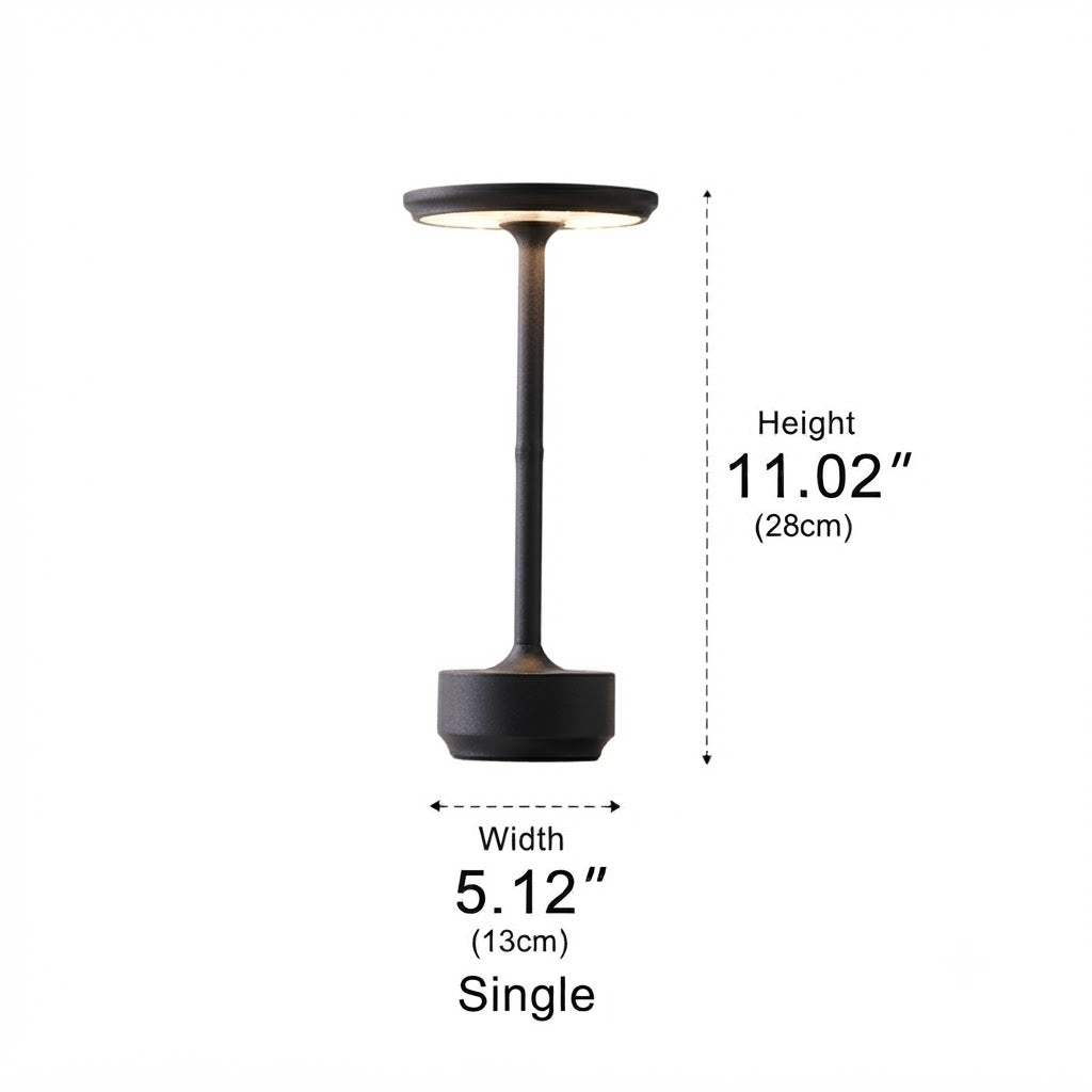 USB Dimmable Dish LED Table Lamp Modern Bedside Dining Home Office — Gold Silver Black Singles & Sets