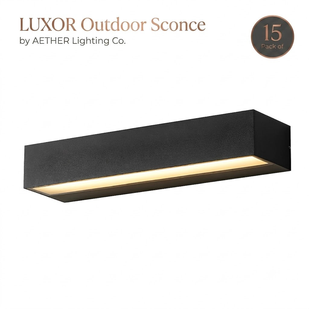 Exterior Porch Light Fixture Modern Waterproof LED Rectangular Hardwired