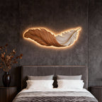 Feather Wall Lamp USB DC5V Remote Control LED Art Deco Bedroom Living Room