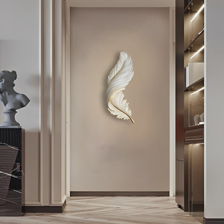 Feather Wall Lamp USB DC5V Remote Control LED Art Deco Bedroom Living Room
