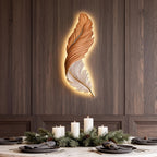 Feather Wall Lamp USB DC5V Remote Control LED Art Deco Bedroom Living Room