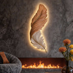 Feather Wall Lamp USB DC5V Remote Control LED Art Deco Bedroom Living Room