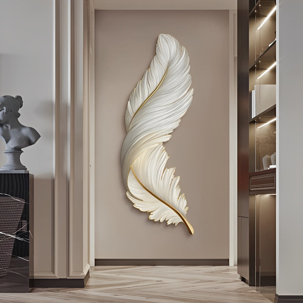 Feather Wall Lamp USB DC5V Remote Control LED Art Deco Bedroom Living Room