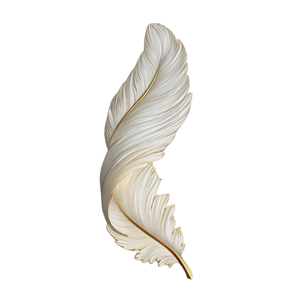 Feather Wall Lamp USB DC5V Remote Control LED Art Deco Bedroom Living Room