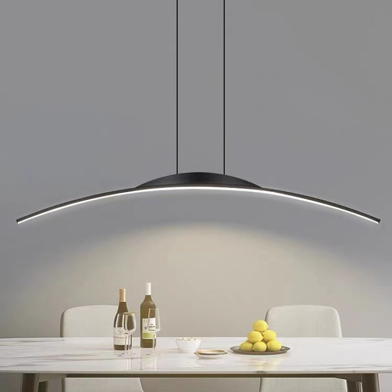 Floa Minimalist Linear Metal Remote Control Pendant Light