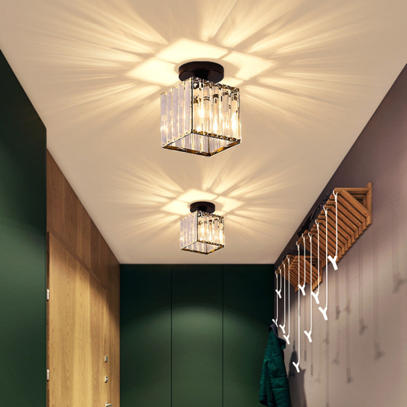 Stonel Modern Metal/Crystal Ceiling Light, 3 Colors