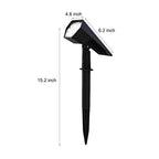 Solar Flood Spike Light Adjustable Angle Aluminum Glass Landscape Outdoor — Warm White Sets