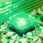 Solar Ice Cube Step Lights Modern Crystal Glass Outdoor Walkway Garden — Sets of 4 to 15