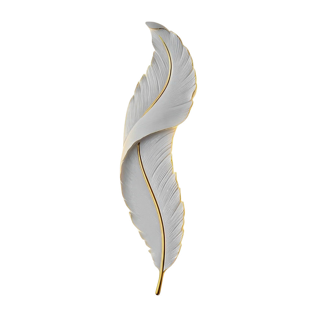 Feather Resin Wall Light Modern LED Bedroom Corridor Dimmable — White Blue 7 to 9 Inch Sets