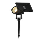 Waterproof RGB Solar Ground Spike Spotlight LED Tree Accent Outdoor — Warm White Singles to 8-Pack