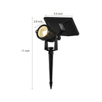 Waterproof RGB Solar Ground Spike Spotlight LED Tree Accent Outdoor — Warm White Singles to 8-Pack