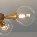 Valentina  Contemporary  Flush Mount Ceiling  Light, Glass Bubble