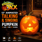 Animated pumpkin decoration shown at 12 inches