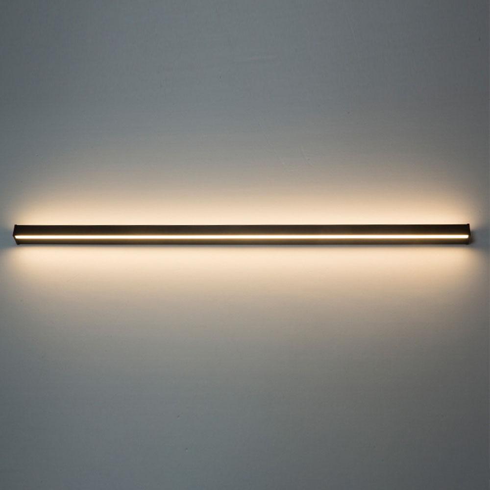 Linear Outdoor Wall Sconce Minimalist LED Black Aluminum Hardwired — 40 to 80 Inch Sets