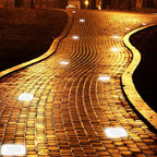 Solar Ice Cube Step Lights Modern Crystal Glass Outdoor Walkway Garden — Sets of 4 to 15