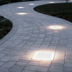 Solar Ice Cube Step Lights Modern Crystal Glass Outdoor Walkway Garden — Sets of 4 to 15