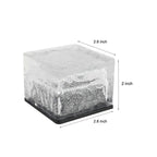 Solar Ice Cube Step Lights Modern Crystal Glass Outdoor Walkway Garden — Sets of 4 to 15
