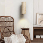 Travertine Stone Wall Sconce Natural LED Bathroom Bedroom Living Room — Round Square 2 Sizes