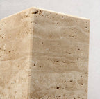 Travertine Stone Wall Sconce Natural LED Bathroom Bedroom Living Room — Round Square 2 Sizes