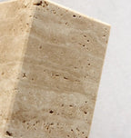 Travertine Stone Wall Sconce Natural LED Bathroom Bedroom Living Room — Round Square 2 Sizes