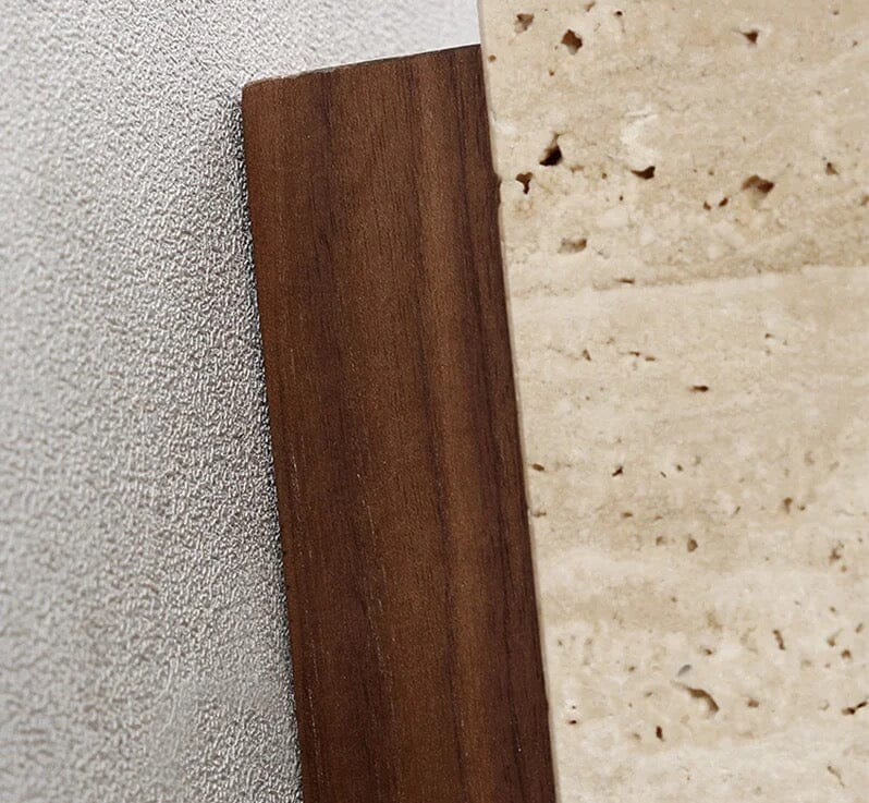 Travertine Stone Wall Sconce Natural LED Bathroom Bedroom Living Room — Round Square 2 Sizes
