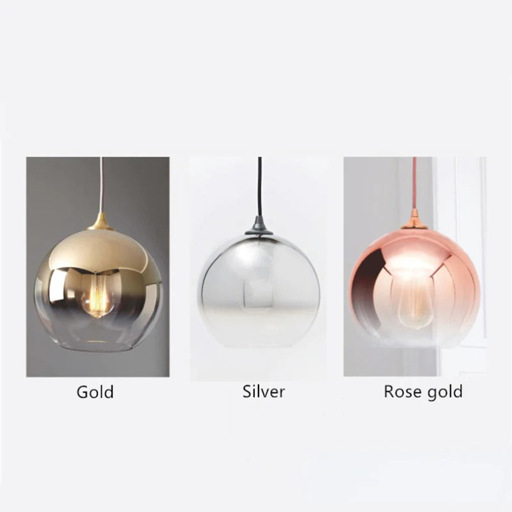 Brina Frosted Balloon Pendant Light Gradient