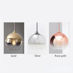 Brina Frosted Balloon Pendant Light Gradient