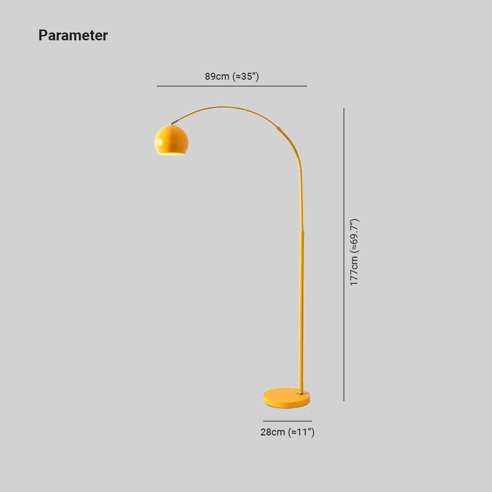 Mira Macaron Modern Fishing Arc Floor Lamp