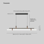 Inari Modern Linear Metal Pendant Light,Black/Gold
