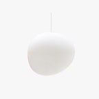 Elun Sleek Minimalist Floating Egg-shaped Glass Pendant Light
