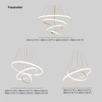 Zin Modern Ring Pendant Light, 2/3/4 Rings