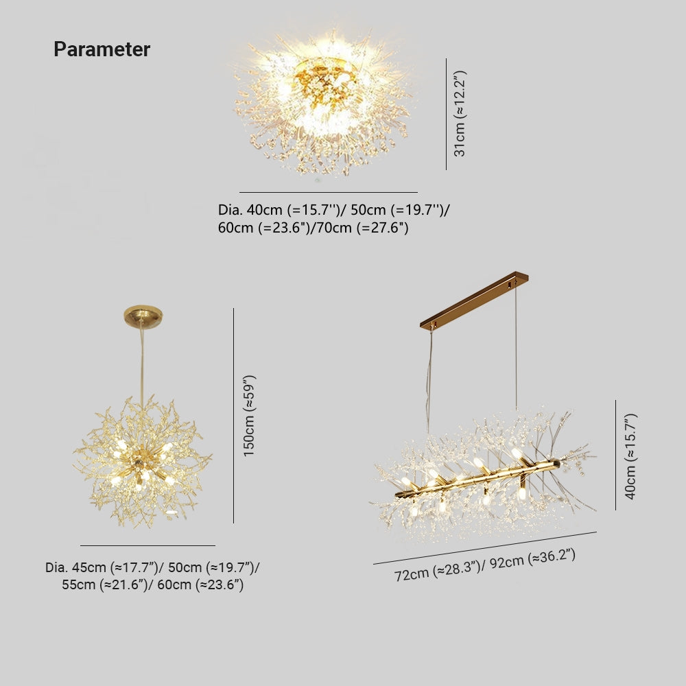 Kalia Vintage Pendant Light Dandelion firework