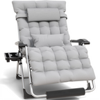 Reclining Outdoor Chair for Seniors – Adjustable Folding Lounger, Holds 500 LB
