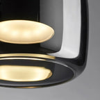 June Minimalist Pendant Light Glass Smoke Gray